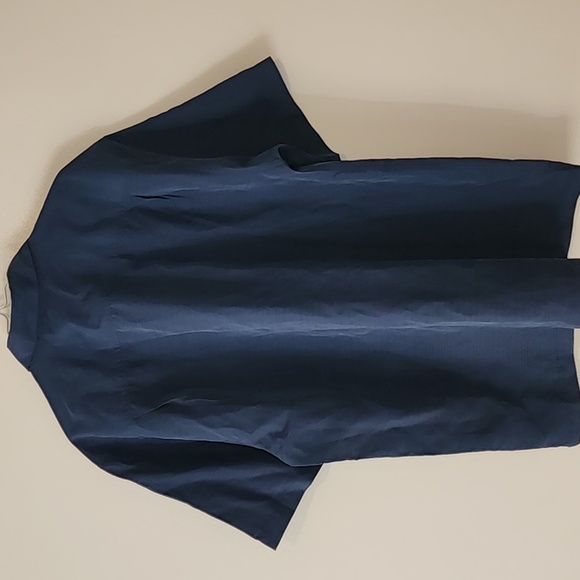 Quiksilver Waterman Collection Navy Casual Button Down Shirt (Eco Friendly) - Picture 3 of 6